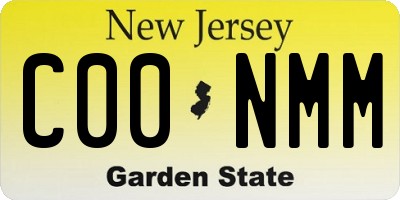 NJ license plate C00NMM