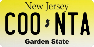 NJ license plate C00NTA