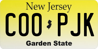 NJ license plate C00PJK