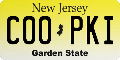 NJ license plate C00PKI