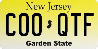 NJ license plate C00QTF