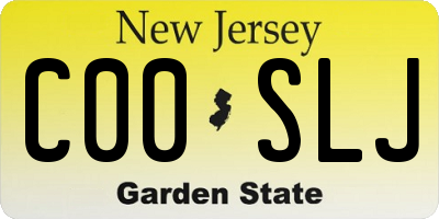 NJ license plate C00SLJ