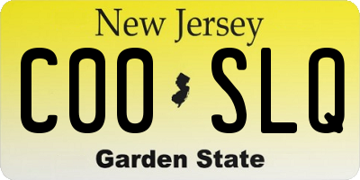 NJ license plate C00SLQ
