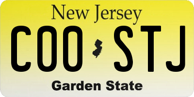 NJ license plate C00STJ