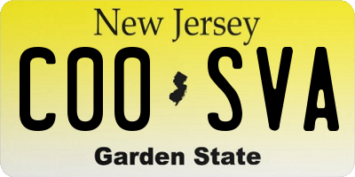 NJ license plate C00SVA
