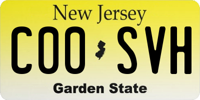 NJ license plate C00SVH