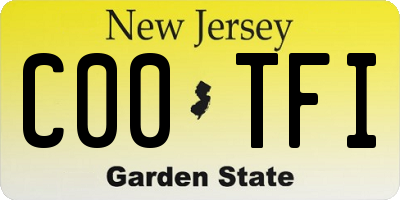 NJ license plate C00TFI