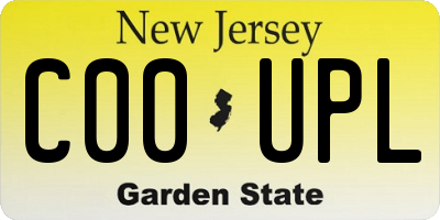 NJ license plate C00UPL