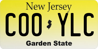 NJ license plate C00YLC