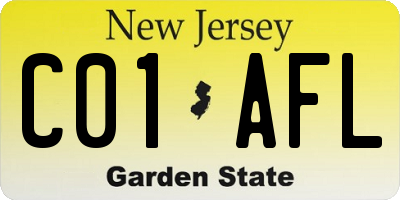 NJ license plate C01AFL