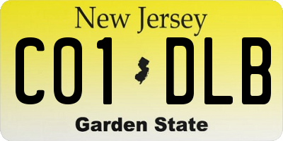 NJ license plate C01DLB
