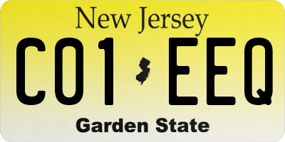 NJ license plate C01EEQ