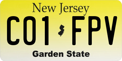 NJ license plate C01FPV