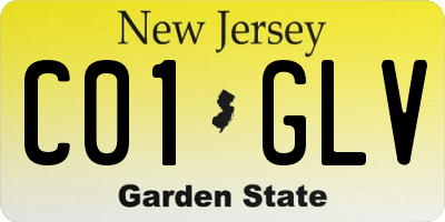 NJ license plate C01GLV