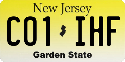NJ license plate C01IHF