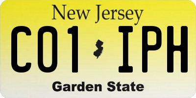 NJ license plate C01IPH