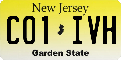 NJ license plate C01IVH