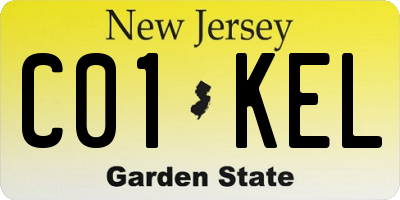 NJ license plate C01KEL