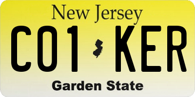 NJ license plate C01KER