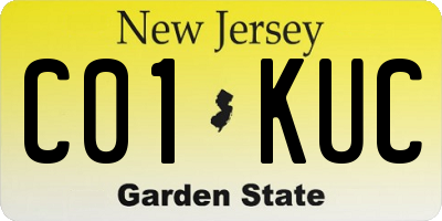 NJ license plate C01KUC