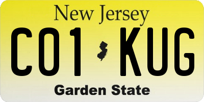 NJ license plate C01KUG