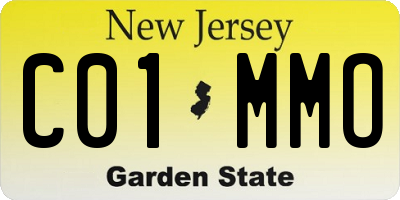 NJ license plate C01MMO