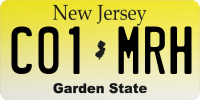 NJ license plate C01MRH