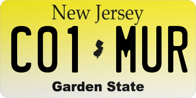 NJ license plate C01MUR