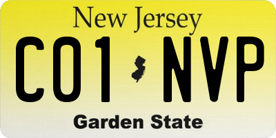 NJ license plate C01NVP