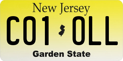 NJ license plate C01OLL