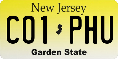 NJ license plate C01PHU