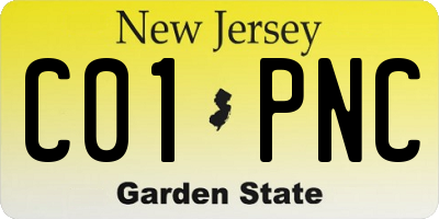 NJ license plate C01PNC