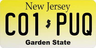 NJ license plate C01PUQ