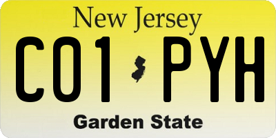 NJ license plate C01PYH