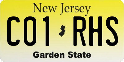 NJ license plate C01RHS