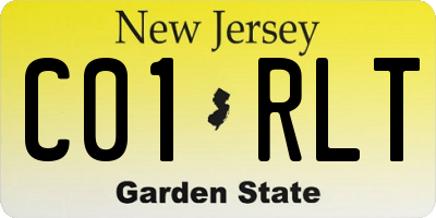 NJ license plate C01RLT