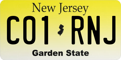 NJ license plate C01RNJ