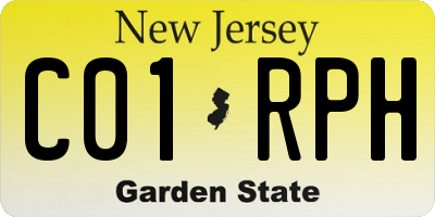 NJ license plate C01RPH