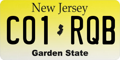 NJ license plate C01RQB
