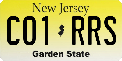 NJ license plate C01RRS