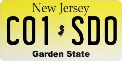 NJ license plate C01SDO