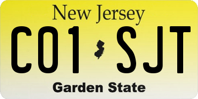NJ license plate C01SJT