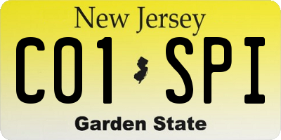 NJ license plate C01SPI