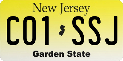 NJ license plate C01SSJ