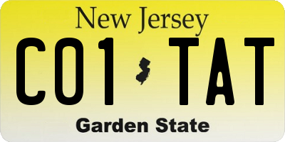 NJ license plate C01TAT