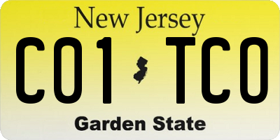 NJ license plate C01TCO