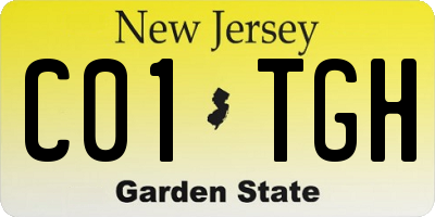 NJ license plate C01TGH