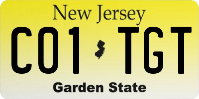 NJ license plate C01TGT