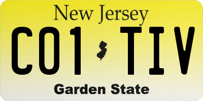 NJ license plate C01TIV