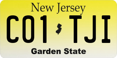 NJ license plate C01TJI